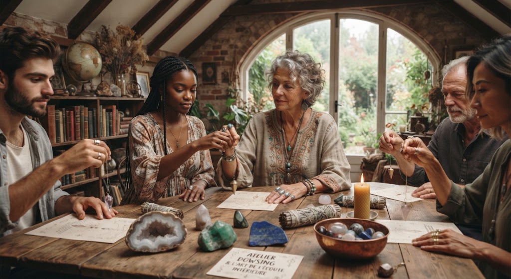 Initiation au pendule Apprendre à choisir, purifier et informer son pendule; Développer son autonomie et son ressenti; Utiliser le pendule comme allié spirituel.